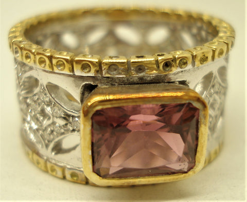 RUBBELLITE (TOURMALINE) STONE RING