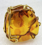 AMBER STONE RING viewed from the front