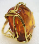 AMBER STONE RING