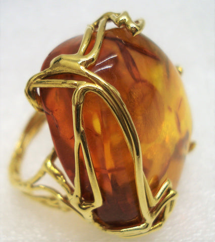 AMBER STONE RING