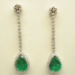 INTENSE GREEN COLOMBIA DROPS EMERALD EARRINGS